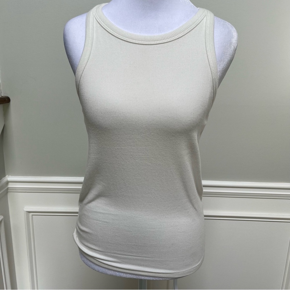 Spiritual Gangster Cream Racerback Tank Top